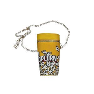 Retro Novelty Cylinder Faux Leather Popcorn Bucket Crossbody Bag Purse